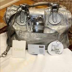Chloe Washed Silver Handbag